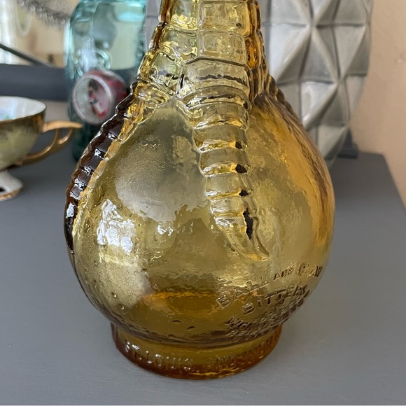 Vintage Wheaton Glass Ball & Claw Bitters Amber Glass Bottle❤️ - Picture 9 of 10